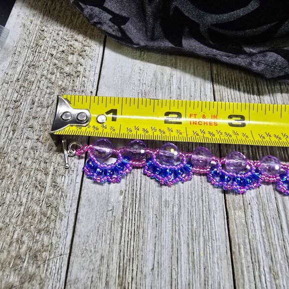 Handmade Jellyfish inspired 925 Sterling Silver Necklace Earring Set Purple/Pink - Picture 10 of 12